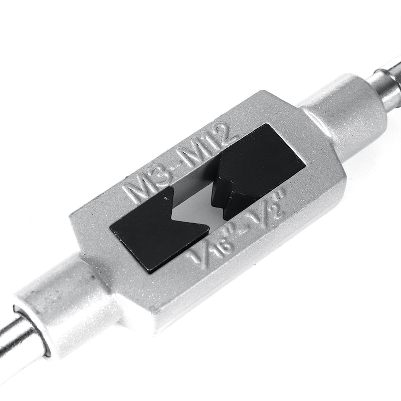 7pcs M3-M12 Screw Thread Tap With Adjustable Tap Wrench High Speed Steel Hand Tap Set