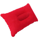 Folding Double Sided Inflatable Pillow Suede Fabric Cushion Camping Home Bedding Decor