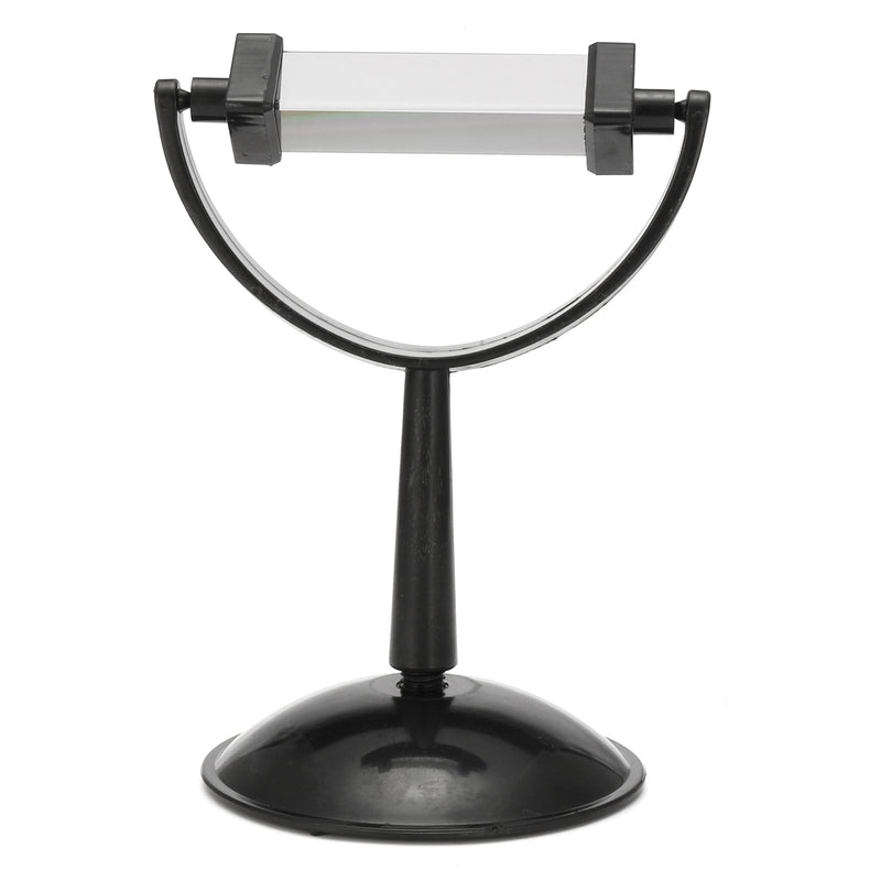 8cm Optical Glass Triangular Triple Prism Physics Teaching Light Spectrum with Stand