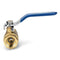 TMOK TK201 1/2" 3/4" 1" Female Brass Two Piece Full Port Thread Ball Valves with Vinyl Handle