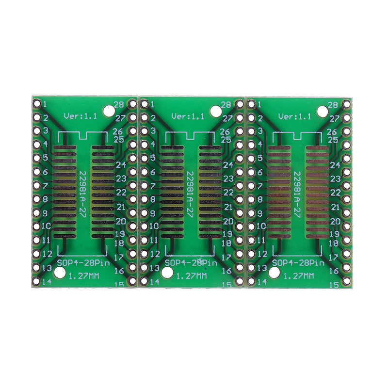 30pcs PCB Board Kit SMD Turn To DIP Adapter Converter Plate FQFP 32 44 64 80 100 HTQFP QFN48 SOP SSOP TSSOP 8 16 24 28