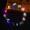10PCS 3 Modes LED Flower Wreath Headband Garland Colorful Light Wedding Holiday Party