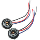 2pcs 1157 2057 2357 Socket Adapter Harness Wiring for Turn Signal Light Bulb