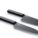 HUOHOU 2PCS/Set  Cool Black Stainless Steel Knife Nonstick Knife Set 7inch Anti-Bacteria Kitchen Chef Knife Slicing Knife From Xiaomi Youpin