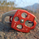 XINDA XD8613 Forged Aluminum Alloy 24KN Large Rescue Pulley Double Sheave Climbing Rigging