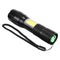 4000LM T6 COB LED 4 Modes Flashlight Zoomable Tactical Torch USB Rechargeable Lamp