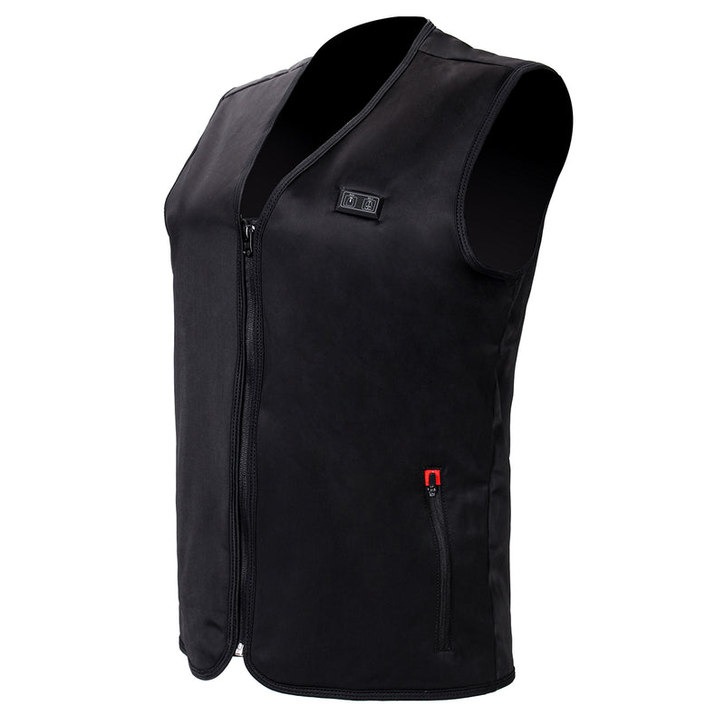 Intelligent Electric Heated USB Waistcoat Winter Temperature Control Sleeveless Coats Black