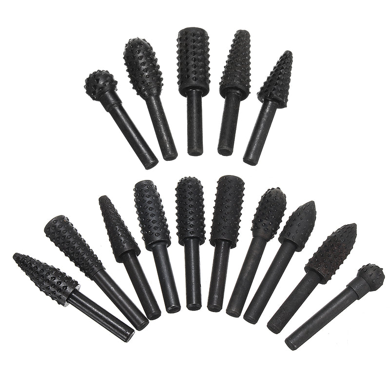 5/10Pcs Woodworking Electric Rotary File Wood Carving Root Milling Tool Cutter Grinding Head Set