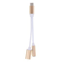 Bakeey 2 in 1 Type-C Headphone 3.5mm Jack Adapter Audio Cable for Samsung Xiaomi Huawei Letv