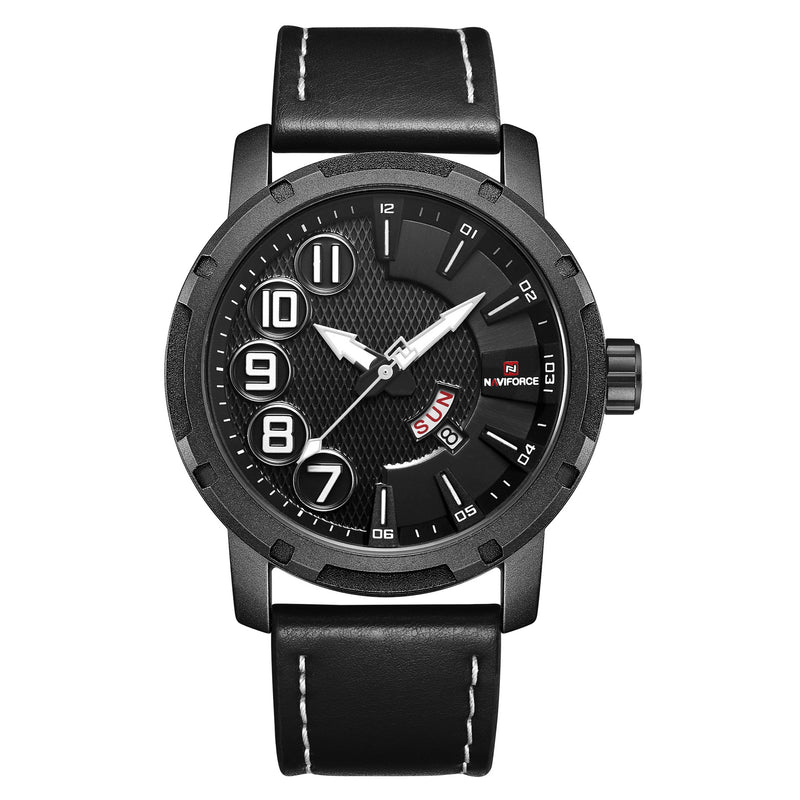 NAVIFORCE 9154 Unique Design Waterproof Men Watch Week Display Sport Quartz Watches