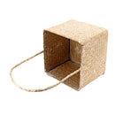 Woven Seagrass Tote Organizer Handle Bag Garden Flower Handmade Plant Pot Plant Baskets Storage Box