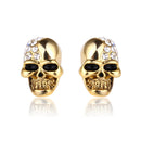 Punk Skull Head Ear Stud Rhinestone Earrings Wholesale for Men Women