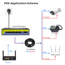 Hiseeu POE-X1010B 48V 10 Ports POE Switch with Ethernet 10/100Mbps IEEE 802.3 for IP CCTV Security Camera System