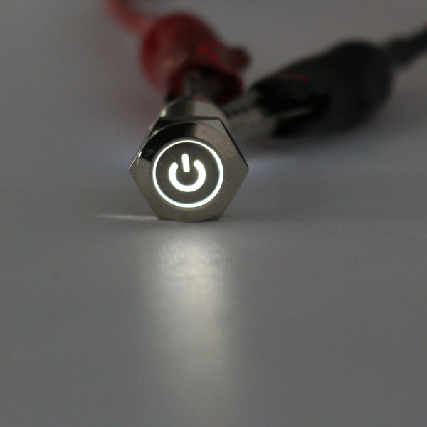 12V Push Switch Self Locking Switch 4 Pin Led Push Button Switch Latching Power Switch Waterproof