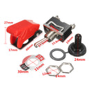 Excellway 12V Heavy Duty Toggle Switch Flick ON/OFF Light Switch Spst With Waterproof Missile Cover