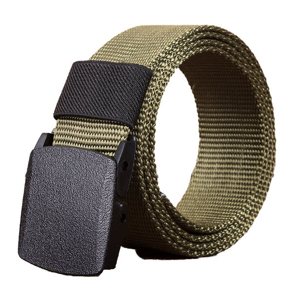 120cm KALOAD R01 Men Women Canvas Adjustable Quick Release Tactical Belt PE Buckle 3.8cm Width Waistband