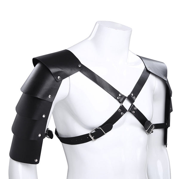 Tactical Leather Vest Adjustable Body Chest Harness Men Outdoor Hunting Belt Shoulder Tights