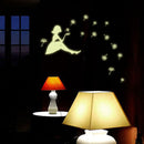 Dandelion Girl Stars Fluorescent Luminous Paste Stickers Night Light Living Room Decor Wall Sticker