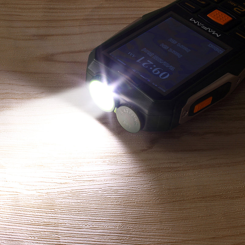 MAFAM M2+ 2.4 Inch 4000mAh UHF Walkie Talkie Hardware Intercom Handheld SOS Facebook Dual SIM Card FM Power Bank Rugged Feature Phone