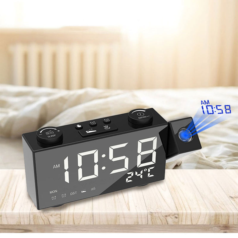 H8 Projection Clock Creative Alarm Clock Laser Multifunction Digital Clock FM Radio Clock