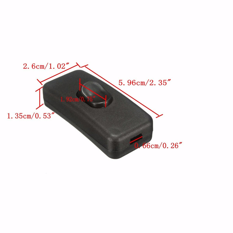 10pcs 250V 2A Light Switch Universal In Line Rocker Switch ON / OFF Rocker Switch