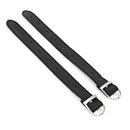 Motorcycle Barrel Saddle Bag PU Leather Metal Tool Bags Black Front Rear Moto Luggagge Bag
