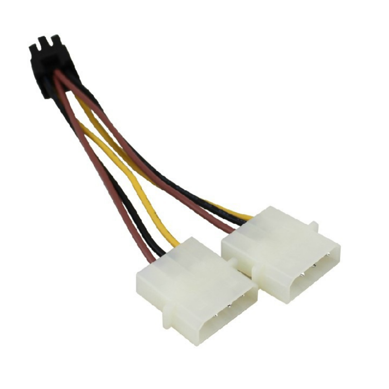 PC Power Supply Dual 4Pin to 6Pin PCI-E Graphics Card SATA Power Cable Splitter Cable Power Supply Cable