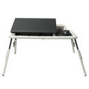 Folding Laptop Notebook Table Stand Tray Desk Holder With 2 USB Cooling Fans For Sofa Bed Lawn