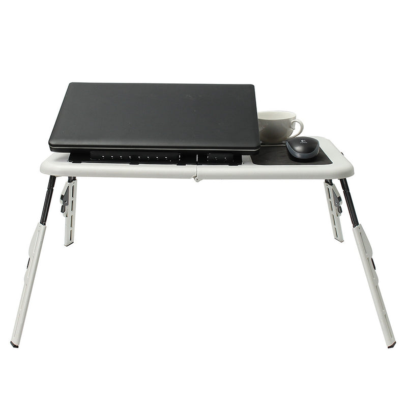 Folding Laptop Notebook Table Stand Tray Desk Holder With 2 USB Cooling Fans For Sofa Bed Lawn