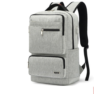 OUTWALK Business Simple Casual Backpack Multi-function USB Charging Korean Version Large Capacity Men's Travel Laptop Bag