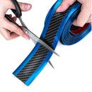 Car Stickers Carbon Fiber Blue Rubber Door Sill Protector Edge Guard Strip 5CM*3M