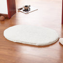 Mrosaa Soft Bath Mats Bedroom Bathroom Carpet Plush Mat Slip-Resistant Pad Oval Doormat Water Absorption Floor Mat