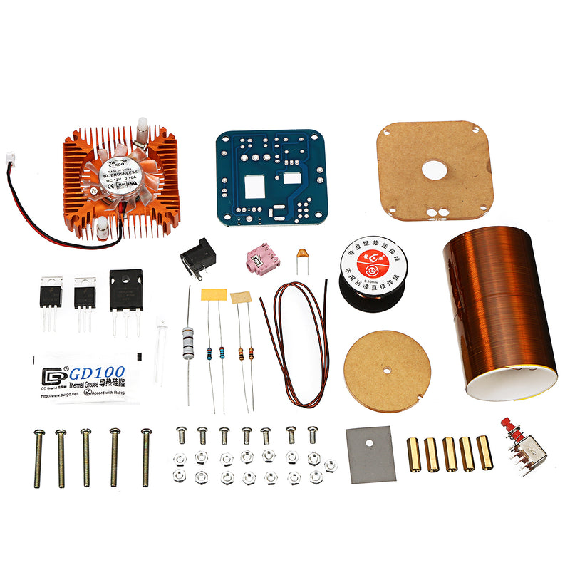 24V DIY Electronic Assembled Kit Mini Music Tesla Coil Plasma Speaker Tesla Arc Generator
