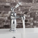 Modern Brass Finish Carving Single Handle Bathroom Kitchen Sink Faucet Mix Tap