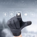 Naturehike GL05 Polyester Fiber Windproof Warm Glove Outdoor Splash Water Gloves Touch Screen Gloves Hunting Running Cycling Sports Gloves-Navy/Black