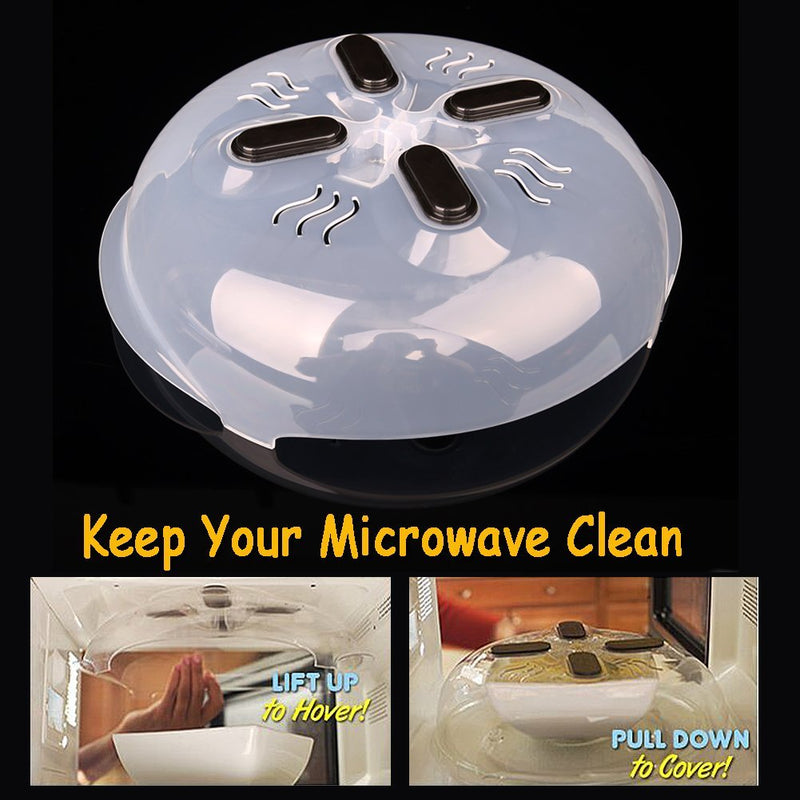 Microwave Hover Anti-Sputtering Cover New Food Splatter Guard Microwave Splatter Lid with Steam Vent