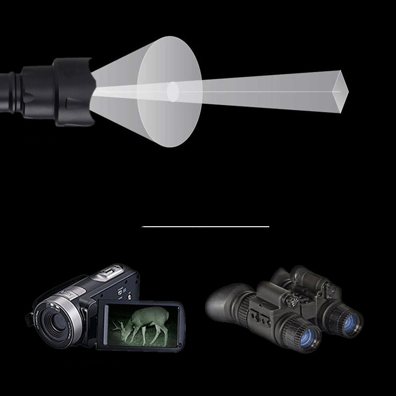 VASTFIRE 850NM Zoomable LED Infrared Radiation IR Lamp Night Vision Flashlight USB Rechargeable LED Flashlight Tactical Flashlight 18650 Flashlight