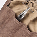 Portable Khaki Garden Tool Bag Bucket Canvas Yard Carrier Bucket Organizer