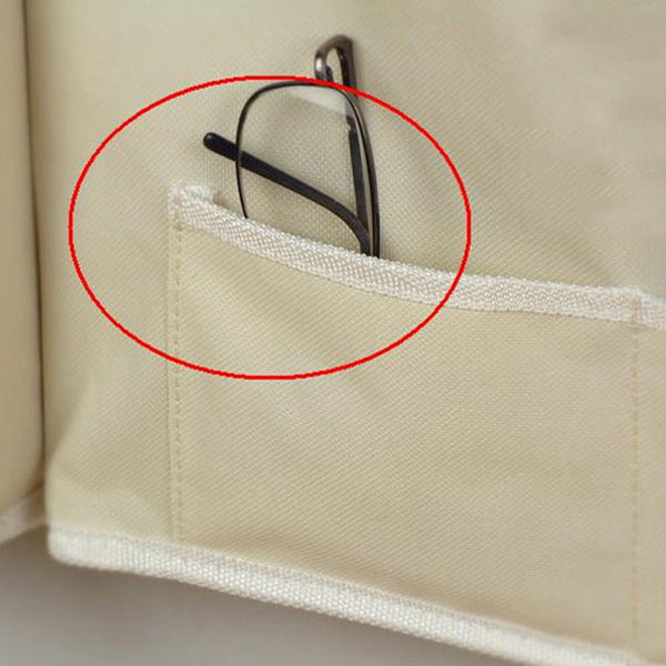 Bedside Hanging Bag Waterproof Oxford Magazine Book Storage Bag Car Seat Multi-Pocket Bag