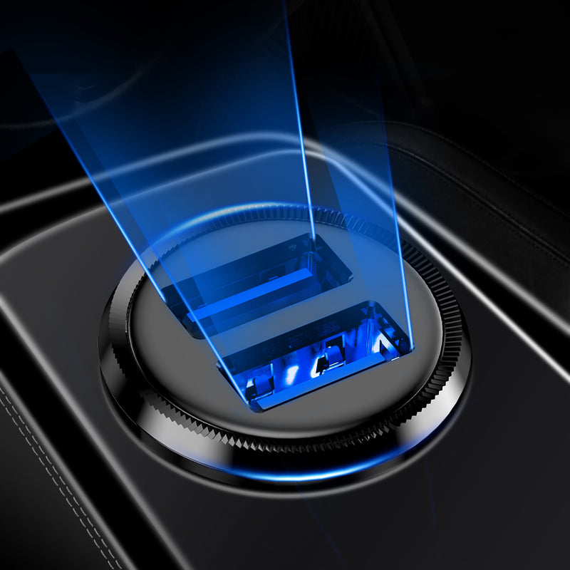 FLOVEME 3.1A Dual USB Port Quick Charging LED Mini Car Charger For iPhone X XS Max iPad Xiaomi Mi9  HUAWEI P30 Oneplus 7 S10 S10+