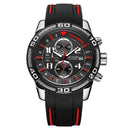 MEGIR 2045G Chronograph Date Display Quartz Watches Silicone Strap Men Wrist Watch