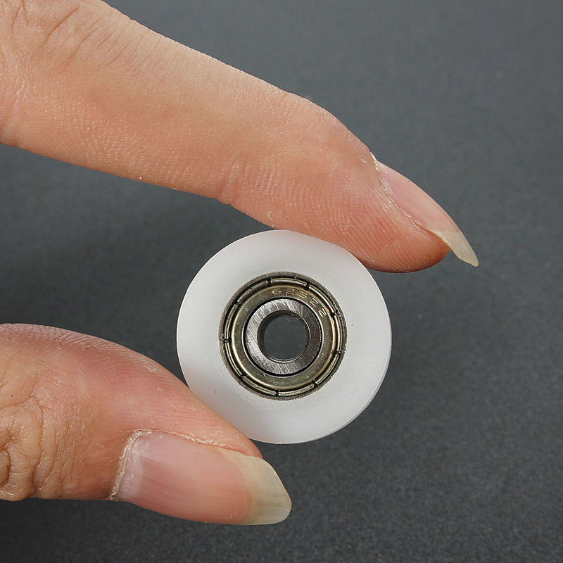 5x24x7mm U Groove Nylon Round Pulley Wheel Roller For 3.8mm Rope Ball Bearing