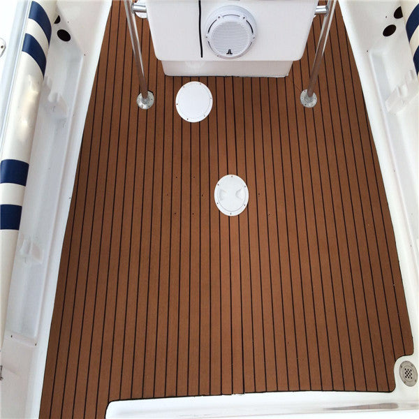 950x5.8cm Brown/Balck EVA Foam 5/6mm Boat Flooring Teak Decking Sheet Pad