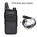 Zastone X6 UHF 400-470 MHz 16 CH Mini Walkie Talkie Portable Handheld Ultra Thin Transceiver