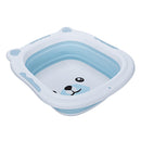 Portable Baby Bathtub Folding Basin Washbasin Collapsible Tourism Children Wash Infant Shower Baby Care Cartoon Bear Green