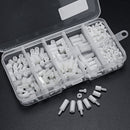 Suleve M2.5NH2 300Pcs Nylon Screw White/Black Hex Screw Nut PCB Standoff Spacer Assortment Kit