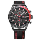 MINI FOCUS MF0029G Multifunction Male Wrist Watch Working Sub-dials Quartz Movement Watch