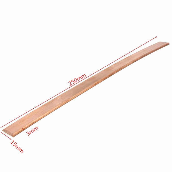3mm x 15mm x 250mm Copper T2 Cu Metal Flat Bar
