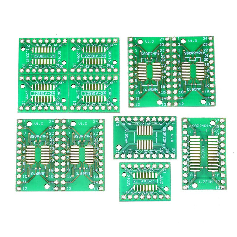 35Pcs 7 Values Each 5 PCB Board Kit SMD Turn To DIP SOP MSOP SSOP TSSOP SOT23