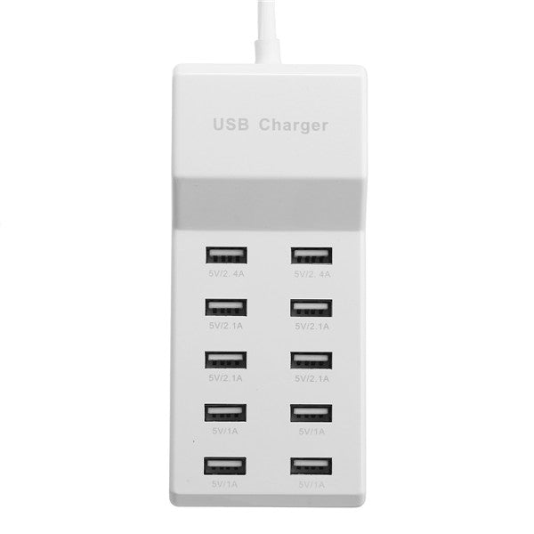 Universal AC 100-240V 10 Port USB Charging Station For Smartphone Tablet